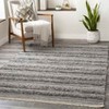 Mark & Day Padiham 2'x3' Rectangle Woven Indoor Area Rugs Medium Gray: Handwoven Stripe Viscose Wool, Stain-Resistant - 2 of 4