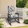 HYLEORY Oversized Outdoor Rocking Chair HDPE Rocking Chair with Cushion, Patio Rocking Chairs,Adirondack Chair for Porch - 2 of 4