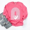Simply Sage Market Rainbow Love Heart Distressed Garment Dyed Long Sleeve - 3 of 4