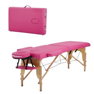 BestMassage Portable Massage Table 2-Fold Spa Bed Adjustable Salon Table with Non-Woven Carrying Bag - 1 of 4