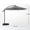 Syemin Patio Umbrella, Garden Table Umbrella with Button Tilt, Crank and Stable Umbrella Base for Patio, Garden, Yard, Gray, 116.5"*116.5"*111" - 3 of 4