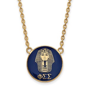 Black Bow Jewelry 14k Yellow Gold Plated Sterling Silver Phi Sigma Sigma Greek Life Necklace 18 Inch - 1 of 4