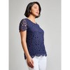 Jones New York Short Sleeve Lace Top - 2 of 3