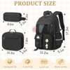 FATMOON 17″ School Backpack for Back to School - Cute Students Bookbag Travel Back Pack  with Lunch Box- for Age 6-18 Students - 3 of 4