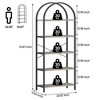 5 Tier Bookcase, Arched Display Racks Bookshelves, Metal Frame Modern Storage Rack Shelf for Bedroom, Living Room, Home Office - 2 of 4