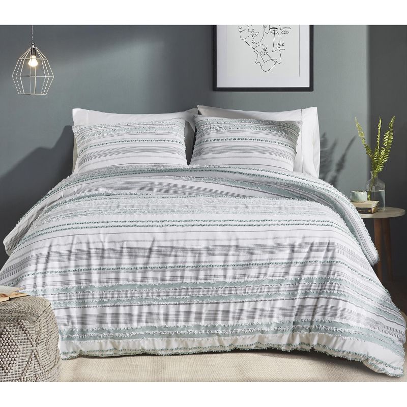 Diana Stripe Collection 100% Cotton Comforter Set - Better Trends, 1 of 7
