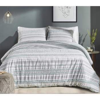 Diana Stripe Collection 100% Cotton Comforter Set - Better Trends
