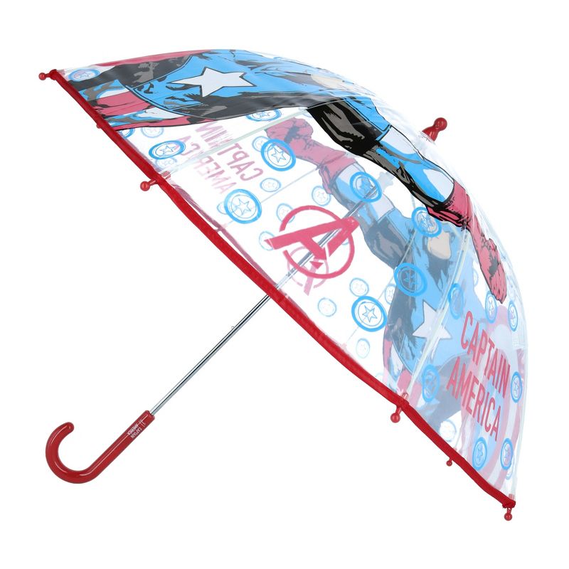 Textiel Trade Kid's Marvel Captain America Transparent Bubble Stick Umbrella, 1 of 5
