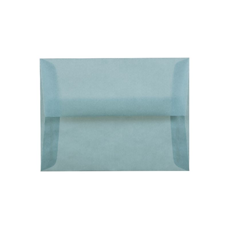 JAM Paper A2 Translucent Vellum Invitation Envelopes 4.375 x 5.75 Ocean Blue PACV602I, 1 of 5