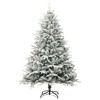 Aghana Digitals 70.9" Flocked Snow Christmas Tree with 150 LED Lights, Rose Gold Balls, PVC/PE - 3 of 4