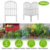 iMountek"10Pcs Rustproof Iron Wire Arched Garden Fence, 12.59”x23.93” Animal Barrier for Yard & Patio"Black - 2 of 4