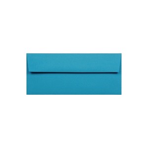 JAM Paper #10 Booklet Envelope 4 1/8" x 9 1/2" Blue 100/Pack (15861d) - 1 of 2