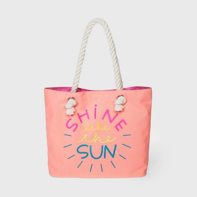 Girls' Tote "Shine Like The Sun"  Handbag - Cat & Jack™ Orange