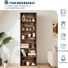 6 Tier Open Bookcase, Rustic Farmhouse Book Shelves, Spacious Organization for Storage, Organize Office, Durable & Resilient Build, Easy Assembly - 4 of 4