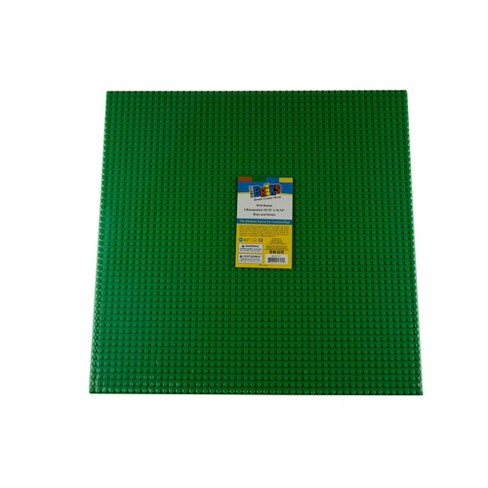 Strictly Briks Classic Baseplates, 100% Compatible with All Major Brands, Green, 2 Pack, 16x16 Inches - image 1 of 4