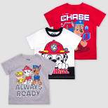 Toddler Boys' Nickelodeon PAW Patrol 3pk Short Sleeve Graphic T-Shirt - Gray/White/Red