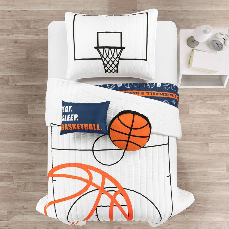 Kids' Basketball Game Reversible Oversized Quilt - Lush Décor, 3 of 11