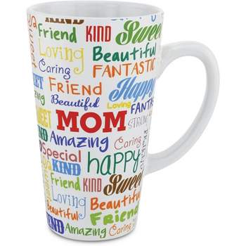 KOVOT Mom Latte Mug - 16 Ounce Ceramic Coffee Mug, Great Gift For Mothers