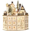 Angel Sar Christmas Advent Calendar, 2-in-1 LED Lighted Countdown Box with 24 Drawers, Festive House Deer Street Light Design - 2 of 4