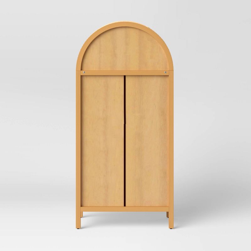 Woven Arched Wood Cabinet - Threshold™, 6 of 16