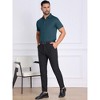 INSPIRE CHIC Men's Button Down Short Sleeve Solid Color Business Dress Shirts - 4 of 4