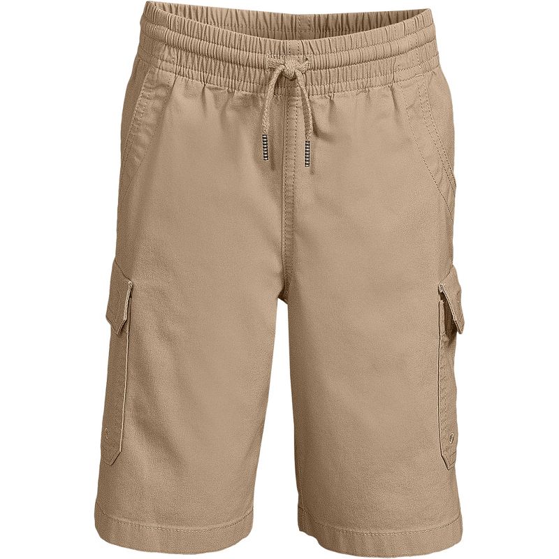 Lands' End Kids Stretch Canvas Utility Cargo Shorts, 1 of 3