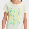 Girls' Short Sleeve Lemons Graphic T-Shirt - Cat & Jack™ Light Yellow - 2 of 4
