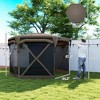 11 x 11ft Pop Up Gazebo Screen Tent with Removable Roof Cover, Roll-up Wind Panels for Camping - 3 of 4