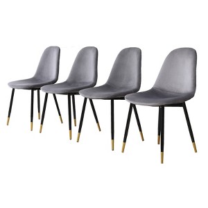 Dexmalle Set of 4 Contemporary Fabric Dining Chairs - 1 of 4