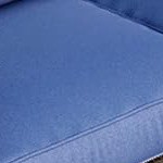 brown four-line rattan + sky blue cushion