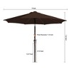 Hyleory 9FT Lighted Market Umbrella for All Seasons/ Size: 91.2" H x 108" W x 108" D - 4 of 4