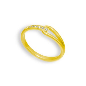 EVRY JEWELS WATERPROOF Gold or Silver Plated Stainless Steel Purity Ring - 1 of 3