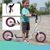 VisioGear 12 Inch Youth Scooter Kick Scooter for Kids 6+ with Adjustable Handlebar, Widened non-slip Footboard, White, 48.03"*23.62"*32.28" - 4 of 4