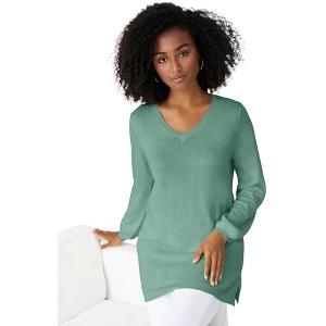 ellos V-Neck Sweater Tunic - 1 of 4