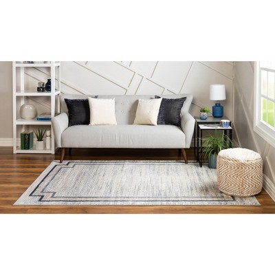 Gray Braided Handmade Synthetic 6' x 9' Abstract Rug