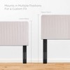 Modway Milenna Channel Tufted Headboard – Performance Velvet Upholstery for King/California King Bed, Adjustable Mounting Heights - 3 of 4
