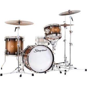 Slingerland Radio King 3-Piece Shell Pack With 18" Bass Drum Black and Gold Lacquer - 1 of 4