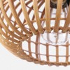 Fitz 1-Light Black Flush Mount Ceiling Light with Rattan Shade - Globe Electric: ETL Listed, Oval, Cozy Ambiance - 3 of 4