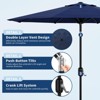 7.5ft Patio Umbrella, Table Umbrella Outdoor Patio with Crank Lift & Push Button Tilt, 6 Sturdy Ribs for Yard, Deck, Pool - 2 of 4