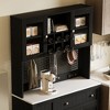 Luck Live 39.37 in bread rack storage cabinet with a power outlet Black - 4 of 4