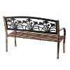 Evergreen Metal Coneflower Bench - 3 of 4