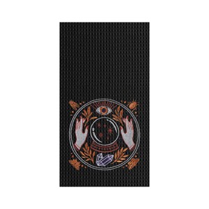 C&F Home Magic Crystal Ball Halloween Embroidered Cotton Waffle Weave Kitchen Towel - 1 of 4