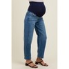 Pinkblush Blue Vintage Wash Ankle Straight Leg Maternity Jeans - 3 of 4