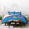 Deny Designs King Showmemars Festive Deers In Hot Pink Duvet Cover and Pillow Sham Pink - 3 of 4