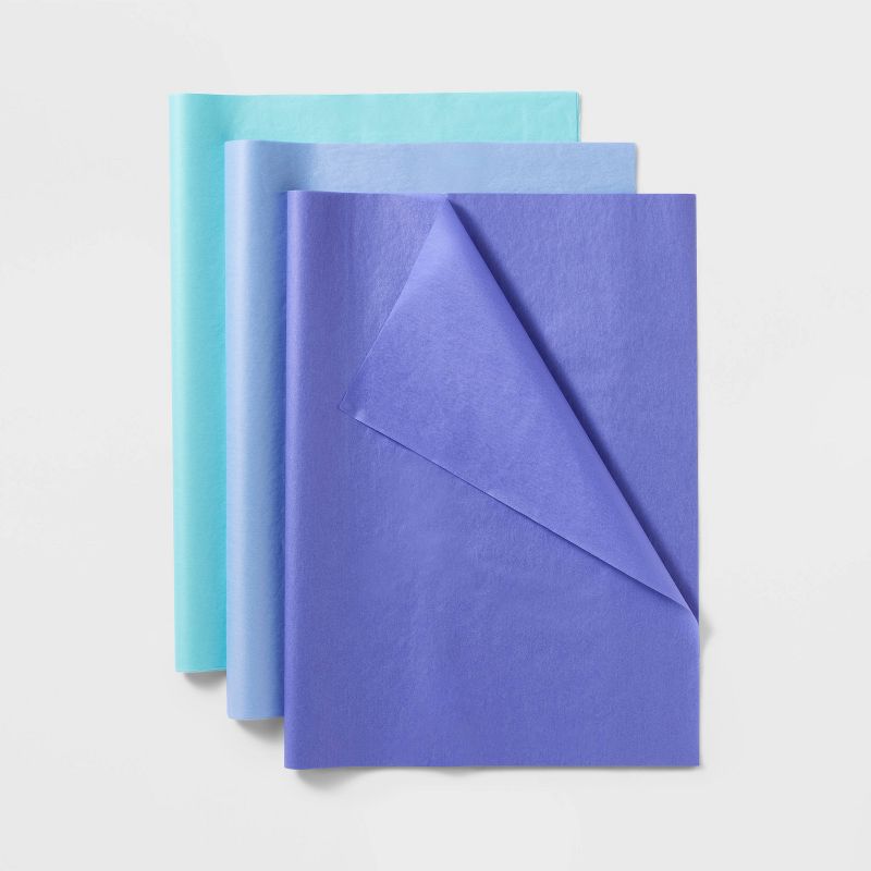 Blue/Purple Banded Tissue Paper - Spritz&#8482;, 1 of 4