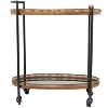 Modern Traditional Metal and Glass Bar Cart Brass - Olivia & May: No Assembly, Iron Frame, Indoor Use - 4 of 4