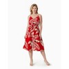 PATPAT Family Matching Mommy and Me Floral  Strap Midi Dresses and Splicing Short-sleeve T-shirts Sets - 3 of 4