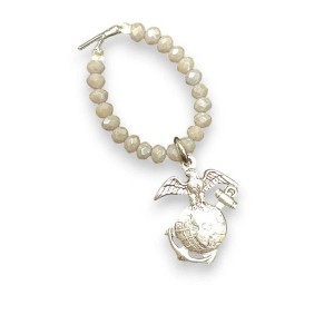 Michelle Marie Boutique's  Crystal Stretch Ring with Assorted Pewter Charms - 1 of 4