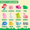 Joyfy 12Pcs Light Up Bath Toys, Toddler LED Bathtub Mermaid Toy, Baby Bathtime Floating Rubber Shower Toy for Infant Baby Kids Boy Girl Gift - 2 of 4