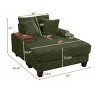 Compact Modern Loveseat with Rotating Arm Table and Hidden Storage for Living Room -3irtyhousy - 4 of 4